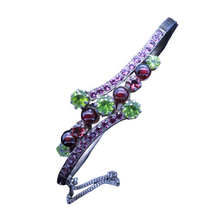 Antique Victorian Bracelet Bangle Peridot Garnet  Napoleon III French  (5440)