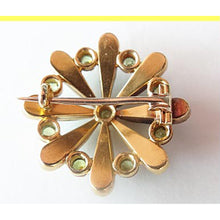 Giuliano Antique Brooch Gold Demantoid Garnet Nephrite Jade Unisex (5401)