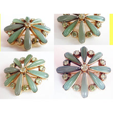 Giuliano Antique Brooch Gold Demantoid Garnet Nephrite Jade Unisex (5401)