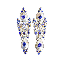 Antique Georgian Iberian Earrings Ear Pendants Gold Amethyst 3.5in Long (5197)