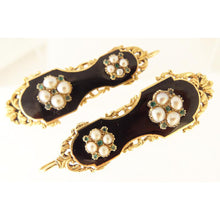 Antique Georgian French Earrings Gold Pearls Emeralds ear pendants c1830 (5336)