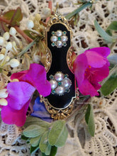 Antique Georgian French Earrings Gold Pearls Emeralds ear pendants c1830 (5336)