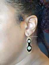 Antique Georgian French Earrings Gold Pearls Emeralds ear pendants c1830 (5336)