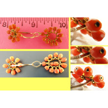 Antique Georgian French Empire Earrings Day Night Ear Pendants Gold Crl (5433)