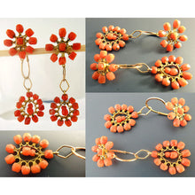 Antique Georgian French Empire Earrings Day Night Ear Pendants Gold Crl (5433)