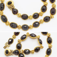 Antique Georgian Necklace 18k Gold Garnets and Filigree (5131)
