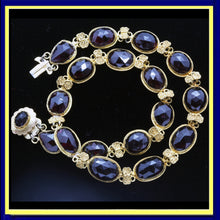 Antique Georgian Necklace 18k Gold Garnets and Filigree (5131)