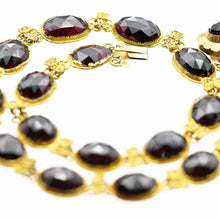 Antique Georgian Necklace 18k Gold Garnets and Filigree (5131)