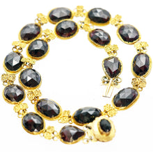 Antique Georgian Necklace 18k Gold Garnets and Filigree