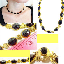 Antique Georgian Necklace 18k Gold Garnets and Filigree (5131)