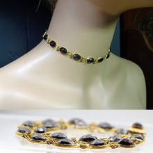 Antique Georgian Necklace 18k Gold Garnets and Filigree (5131)