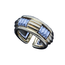 Boucheron Vintage Ring French 18k White & Yellow Gold 2-part Puzzle Unisex (5318)