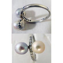 Antique Edwardian Ring GIA Certified natural pearls platinum diamonds (5342)