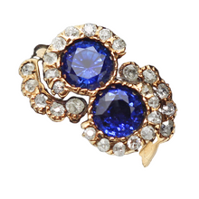 Antique Ring Art Nouveau Gold Diamonds Sapphires Swirl Design w Appraisal (5478)