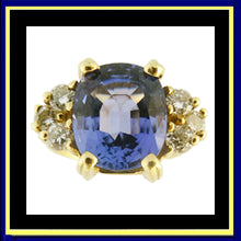Ring Tanzanite Diamonds Gold w GIA Certificate Engagement Wedding Ring (5498)