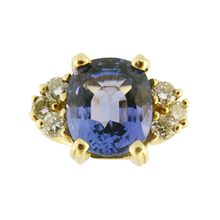 Ring Tanzanite Diamonds Gold w GIA Certificate Engagement Wedding Ring (5498)