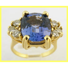 Ring Tanzanite Diamonds Gold w GIA Certificate Engagement Wedding Ring (5498)