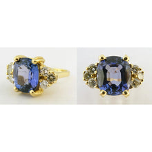 Ring Tanzanite Diamonds Gold w GIA Certificate Engagement Wedding Ring (5498)