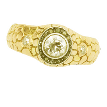 Antique Imperial Russian Genuine Signed Faberge Man's Ring Gold Diamonds (5512)