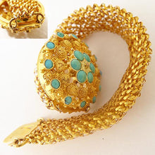 Antique Georgian Jewelry Set Gold Cannetille Turquoise Earrings Cross (5432)