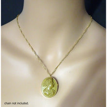 Antique Victorian Cameo Set Earrings Brooch Pendant 14k Gold Classic (3397)