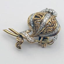 Vintage Tiffany & Co Brooch Pendant 18k Gold Platinum Diamonds French (1274)