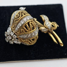 Vintage Tiffany & Co Brooch Pendant 18k Gold Platinum Diamonds French (1274)