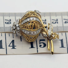 Vintage Tiffany & Co Brooch Pendant 18k Gold Platinum Diamonds French (1274)