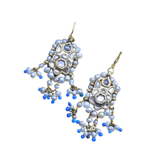 Antique Earrings 22k Gold Diamonds Pearls Mughal India w Appraisal (5736)