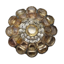 Antique Georgian 18th Century Ring 19.25ct Gold Scroll Mount, Topaz Rock Crystal Iberian (5595)