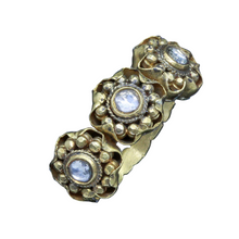 Antique Ring Gold Diamonds Flowers Fish Pisces India Unisex Man or Woman (5755)