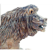 Vintage Judaica Carved Olive Wood Lion from Israel Lion of Judah (5222)