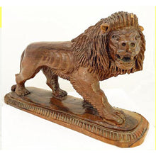 Vintage Judaica Carved Olive Wood Lion from Israel Lion of Judah