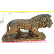 Vintage Judaica Carved Olive Wood Lion from Israel Lion of Judah (5222)