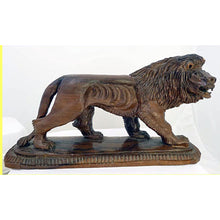 Vintage Judaica Carved Olive Wood Lion from Israel Lion of Judah (5222)