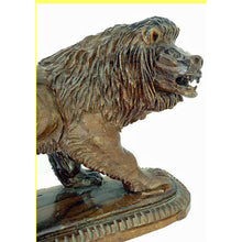 Vintage Judaica Carved Olive Wood Lion from Israel Lion of Judah (5222)