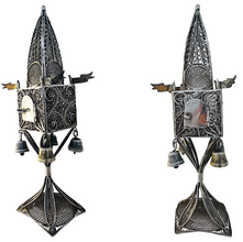 Antique Silver Filigree Judaica Spice Tower Besamim Havdalah (5539)