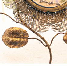 RARE Antique Victorian Lithopane Cottage Scene Children Gilt flower Frame (2111)