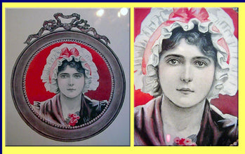 Antique Edwardian Miniature Portrait painting girl famous artist O WILSON (3065)