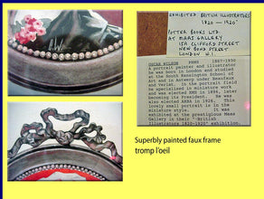 Antique Edwardian Miniature Portrait painting girl famous artist O WILSON (3065)