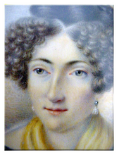 Antique Georgian miniature portrait painting French Bourbon Princess signed(3077)