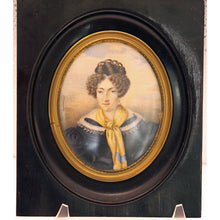 Antique Georgian miniature portrait painting French Bourbon Princess signed(3077)