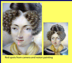 Antique Georgian miniature portrait painting French Bourbon Princess signed(3077)