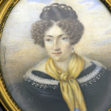 Antique Georgian miniature portrait painting French Bourbon Princess signed(3077)