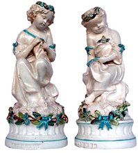 Antique early Pair French soft paste porcelain figurines (77)