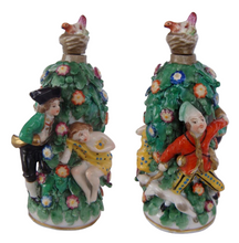 Antique Porcelain Perfume Scent Bottle Figures Dog Chicken Games (3823)