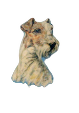 Antique Rookwood Ceramic Jewelry Tool Box painted Fox Terrier F King (3636)