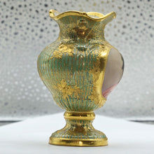 Antique Royal Vienna Signed Gilded cabinet portrait Vase portrait goddess (2597)