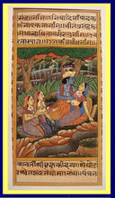 Vintage Handpainted Indian Miniature Painting Krishna Cowgirl Gopis