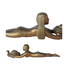 Antique Deco perfume burner sculpture figure goddess slave Egyptian Revival (4472)